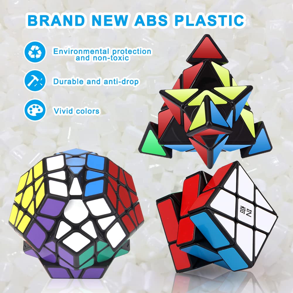 Roxenda [15 Pack] Speed Cube Set - 2x2x2 3x3x3 4x4x4 2x2x3 X-Cube